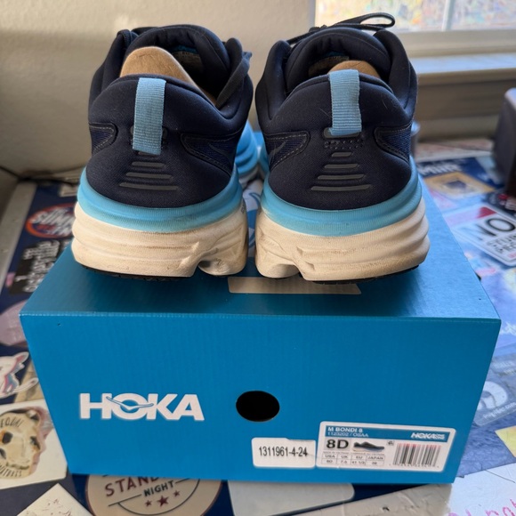 Hoka Navy and Light Blue Athletic Shoes Men’s 8D EU 41 Women’s 10 - Picture 6 of 7
